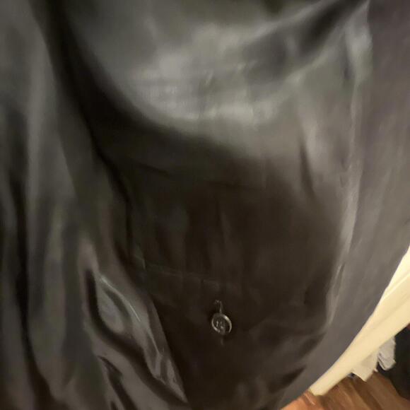 Burberry VTG Blazer 42R Black Two Button 100% Wool Sport Coat USA Union Made - Picture 6 of 7